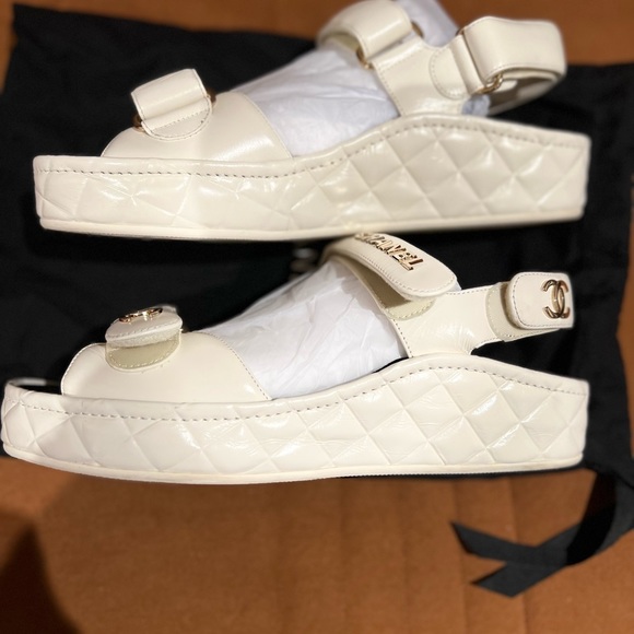 Authentic Women’s Chanel Leather Sandals - Picture 6 of 6
